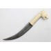 Dagger Knife damascus steel blade camel bone tiger face Handle P 381
